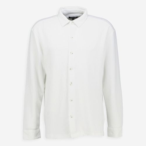 Weiße Freizeithemden mit Waffel-Piqué