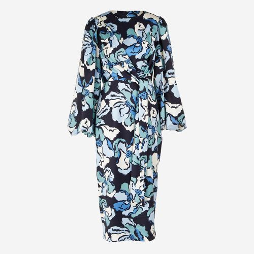 Mehrfarbiges Midikleid mit Blumenmuster