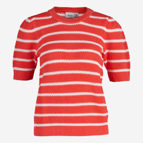 Rot-weißer Vidalo Pullover mit Streifen