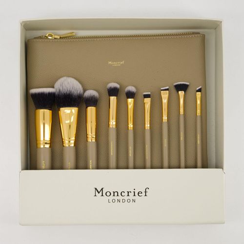 9-teiliges Make-up-Pinselset mit Kosmetiktasche
