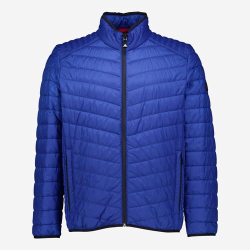 Blaue Steppjacke mit Logo