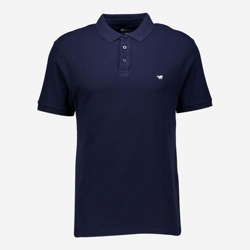 Dunkelblaues Poloshirt mit Logo
