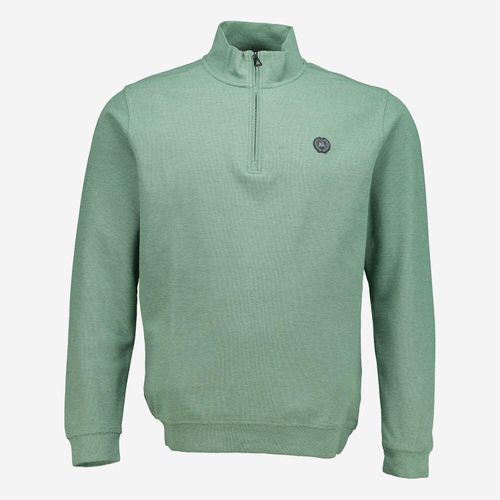 Grünes Sweatshirt mit Stehkragen