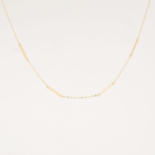 Halskette aus 375er Gold mit Stab-Zwischenglieder