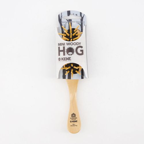 Braune Mini Woody Hog Haarbürste