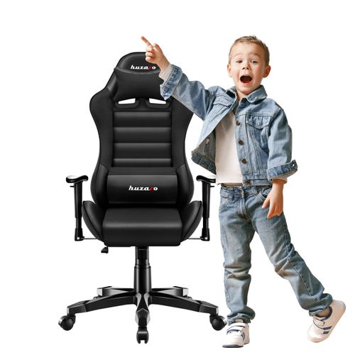 Huzaro Kinder Schreibtischstuhl Ranger 6 0 Gaming Stuhl Racing Sessel Bürostuhl Drehstuhl Gamer bis 130 kg Schwarz