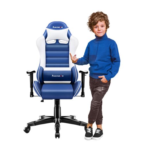 Huzaro Kinder Schreibtischstuhl Ranger 6.0 Gaming Stuhl Racing Sessel Bürostuhl Drehstuhl Gamer bis 130 kg Blau