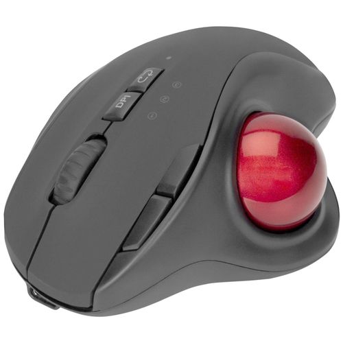 DIGITUS Ergonomische Trackball Maus kabellos schwarz