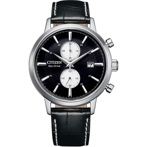 Chronograph Stilvoll Citizen Schwarz Mit Schraube Kollektion Classic - mann