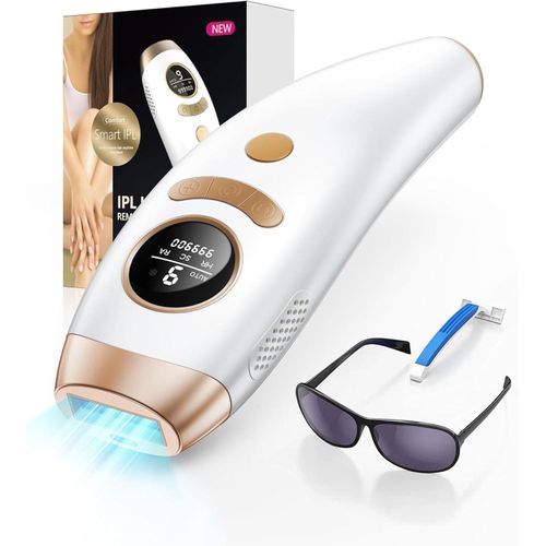 JUNG IPL-Haarentferner IPL Geräte Haarentfernung Laser 3 in 1 Funktion Effizient Laser, 999900 Lichtimpulse, 1 Aufsatz, Frauen, Männer, Intimbereich
