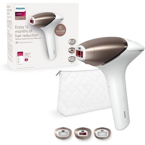 Philips IPL-Haarentferner Lumea IPL Haarentfernungsgerät 9000 Series Haarentferner Damen Herren, 450000 Lichtimpulse, 3 Aufsätze, Frauen, Männer