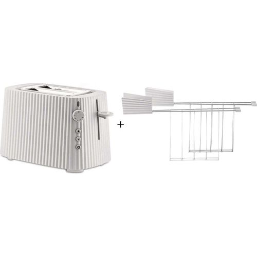 Alessi Toaster Plissee + Alessi Toaster-Clips Plissee – Weiß – Michele de Lucchi