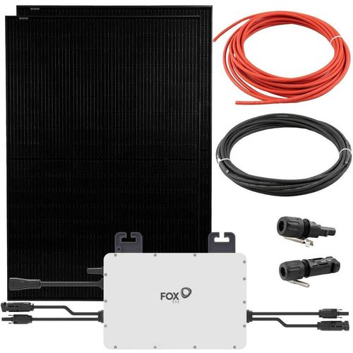 FOX ESS Balkonkraftwerk mit 800W Solarpanel, Halterungen, M1-800-E 0,8kW