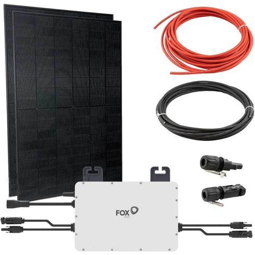 FOX ESS Balkonkraftwerk mit 860W Solarpanel, Halterungen, M1-800-E 0,8kW