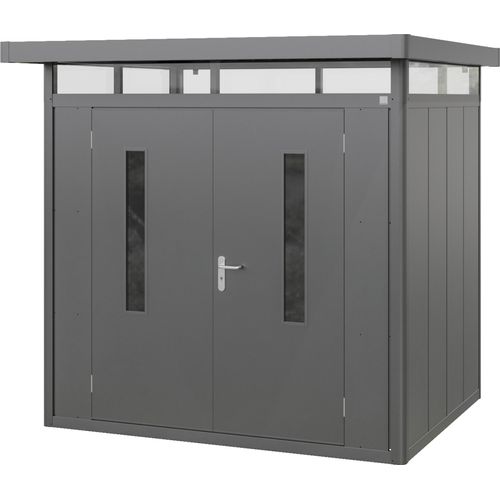 GFP Primeyard Gerätehaus Metall Gartenhaus 228x180x231 cm Geräteschuppen anthrazit