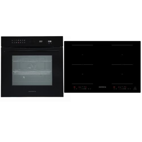 Backofen Herd Kochfeld Herdset Induktion 77cm Flexzonen Pyrolyse Slider Respekta