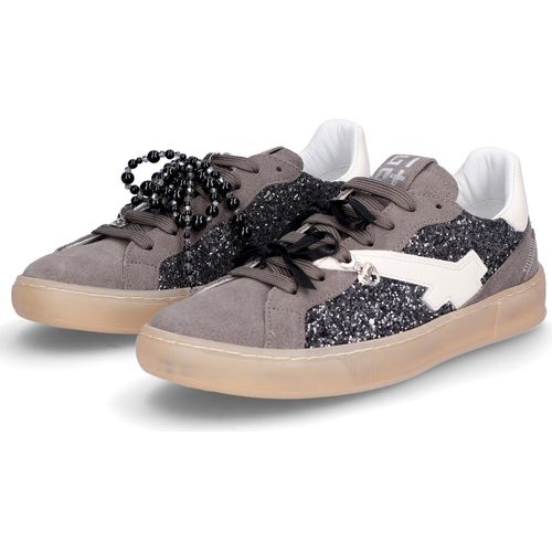 Gio+ Damen Sneaker grau Glitzer