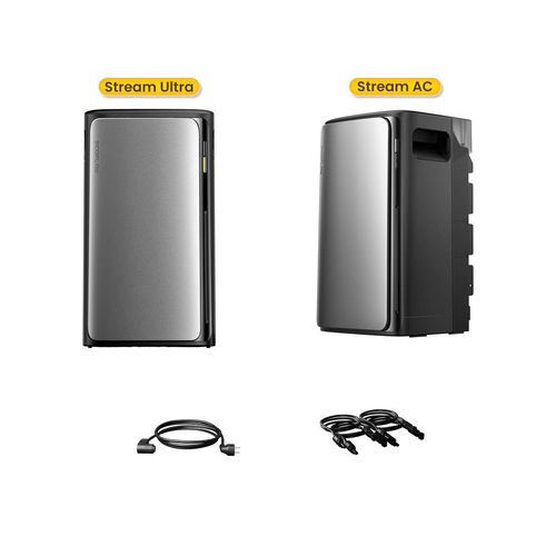 Balkonkraftwerk mit Speicher 3840Wh, EcoFlow Stream Ultra All-in-One 1920Wh Speicher mit Stream AC 1920Wh Speicher für Balkonkraftwerk