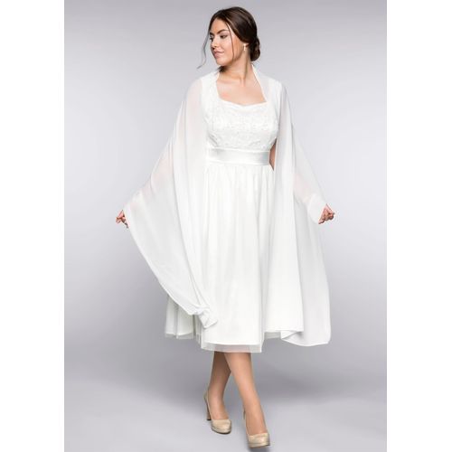 Cape SHEEGO, Damen, weiß (sanftes weiß), 100% Polyester, ohne Ärmel, Jacken