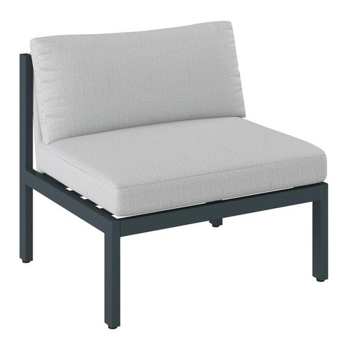Dieter Knoll Loungemittelteil , Anthrazit, Grau , Metall, Textil , Füllung: Schaumstoff , 80x73x76 cm , Loungemöbel