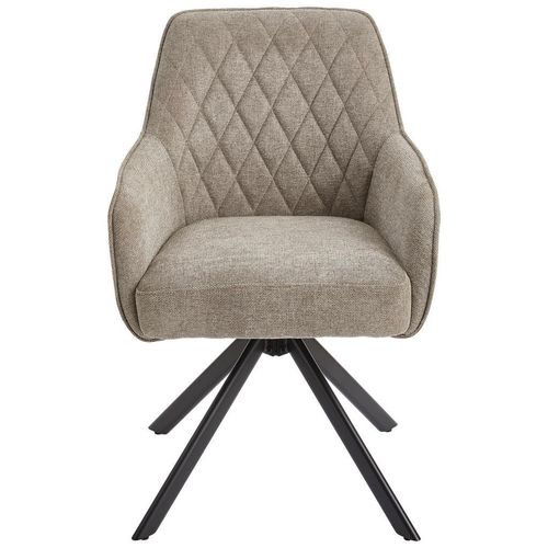 Livetastic Armlehnstuhl , Schwarz, Braun , Holz, Metall, Textil , Pappel , Sperrholz , Füllung: Schaumstoff, Taschenfederkern , Drehkreuz , 60x87x65