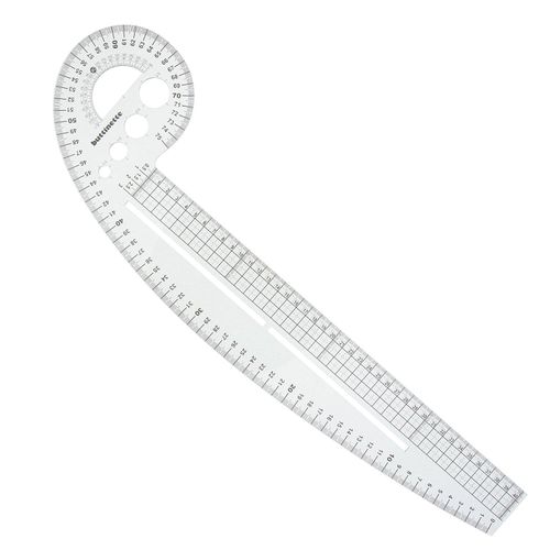 buttinette Kurvenlineal, in cm-Einheit, Größe: 52 x 16,5 cm