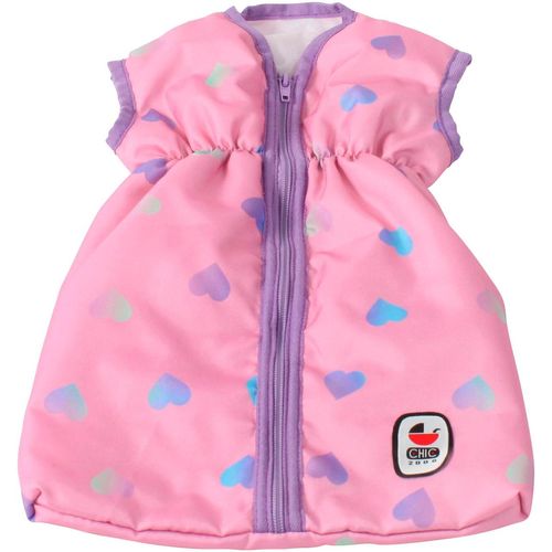 Puppen Schlafsack CHIC2000, herzchen lila, Puppenausstattungen, KinderB:27cm H:2cm T:45cm, Polyester, B:27cm H:2cm T:45cm