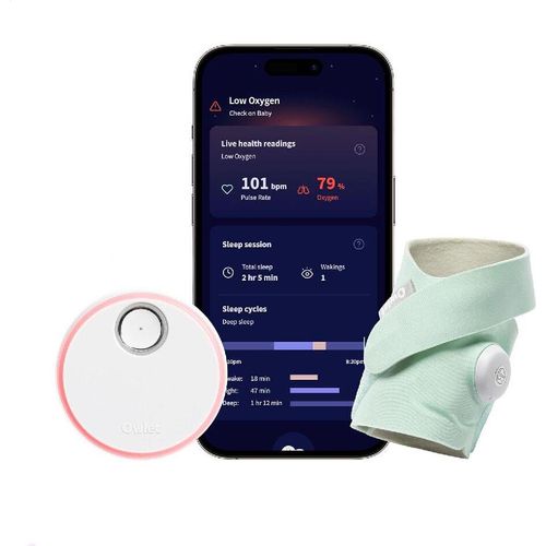 Owlet Dream Sock: Medizinisch es Pulsoximeter für Babys mint