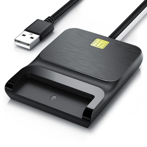 CSL Speicherkartenleser USB SmartCard Reader / Chipkartenleser - USB 2.0 High Speed, Cardreader für SIM Cards, SD, MicroSD, für Mac OS X & Windows 7-11