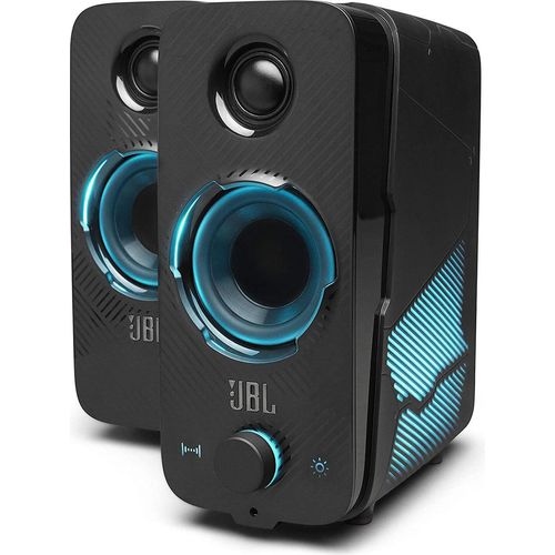 JBL Quantum Duo Speaker – Lautsprecher mit Gaming-Surround-Sound, Dolby Digital & Lichteffekten – Kompatibel mit PC & Konsole
