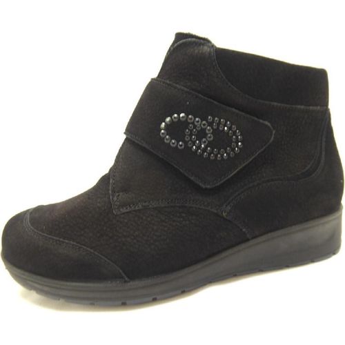 Waldläufer Mimi Bear Damen Klettstiefel in Schwarz, Größe 4.5