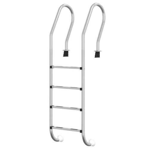 vidaXL Pool-Leiter 54x38x184,5 cm Edelstahl 304