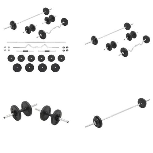 vidaXL Langhantel und Kurzhantel Set 30 kg - Langhantel - Langhanteln - Kurzhantel - Kurzhanteln