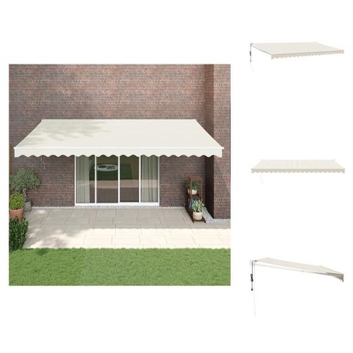 vidaXL Elektrische Markise mit Kurbel Creme 5x3 m - Markisen