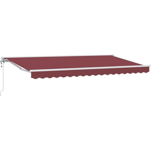 vidaXL Einziehbare Markise Burgunderrot 350x200 cm Gewebe
