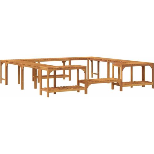 vidaXL Whirlpool-Umrandung Braun 250 x 250 cm Akazie Massivholz