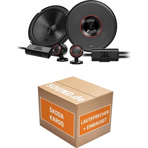 Lautsprecher Boxen Einbaupaket Front JBL Club3 64CTP passend für Skoda Karoq | 2x Tief-Mitteltöner mit integriertem Hochtöner 210W MAX