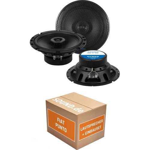 Lautsprecher Boxen Einbaupaket Front Crunch GTS62 passend für Fiat Punto Typ 188 | 2x Tief-Mitteltöner mit integriertem Hochtöner 180W MAX