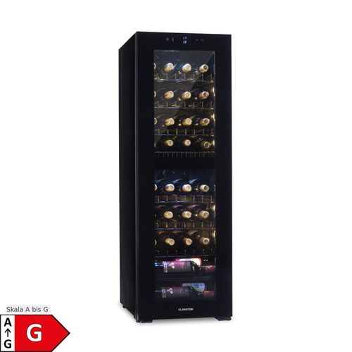Shiraz 39 Duo Weinkühlschrank 2 Zonen 105l 39 Flaschen Schwarz 39 Flaschen 2 Kühlzonen