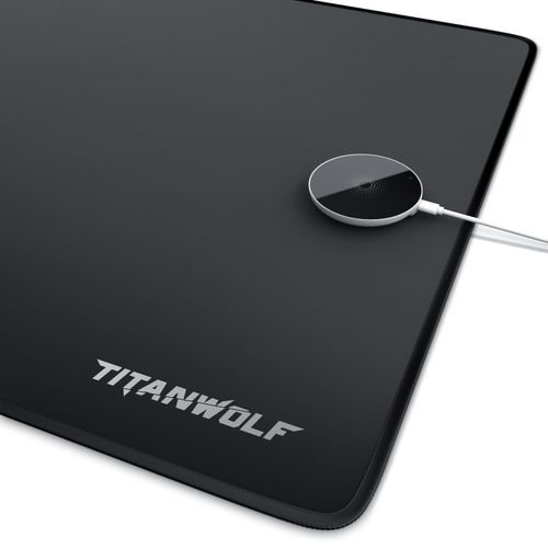 Titanwolf XXL Mauspad, 900x400 mm, mit induktiver Ladestation