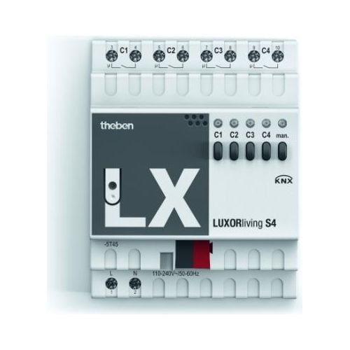 Theben Smart Home-System LUXORliving S4 4 Kanäle Bussystem-Schaltaktor