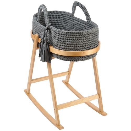 Jimmylee Moseskorb , Natur, Dunkelgrau , Kunststoff, Textil, Holzwerkstoff , Höhe ca. 3 cm , 51x93x81 cm , Babymöbel, Babybetten, Stubenwagen &