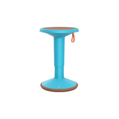 Sitzhocker ECO UPis1, biobasierter Kunststoff, Ø 330 x H 450–630 mm, pastellblau