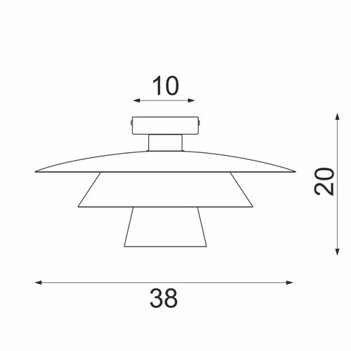 Deckenleuchte Plato, orange, Metall, Ø 38 cm, E27