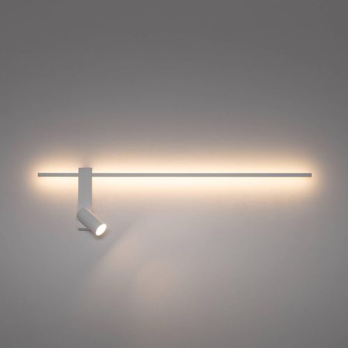 Wandlampe EASY LEFT, weiß, Breite 80 cm, Metall, GU10 + LED