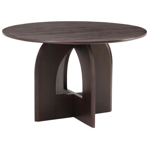 Mid.you Esstisch , Walnuss , Holz , Mangoholz , massiv , rund , 120x76x120 cm , Esszimmer, Tische, Esstische