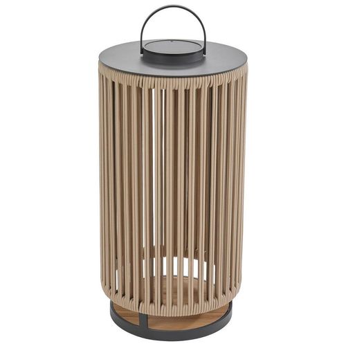 Ambia Garden Solarleuchte , Natur, Dunkelgrau , Metall, Textil, Kunststoff , warmweiß , 42x81x42 cm , RoHS, CE , 3 Helligkeitsstufen, mit Schalter,