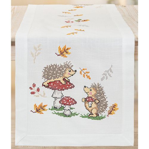 Stickläufer "Igel & Fliegenpilz"