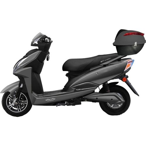 E-Motorroller GT UNION "e-Adler 45", grau (grau matt, schwarz), Elektromotorroller, mit Topcase, 45 km/h, 2ter Akku möglich, B:72cm H:110cm L:185cm