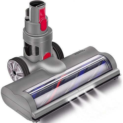 Turbinendüse Elektrische Bürste kompatibel für Dyson V7 V8 V10 V11 V15 mit Motorisierte Walze geeignet und LED-Licht für Teppich Parkett und Hartboden automatischem